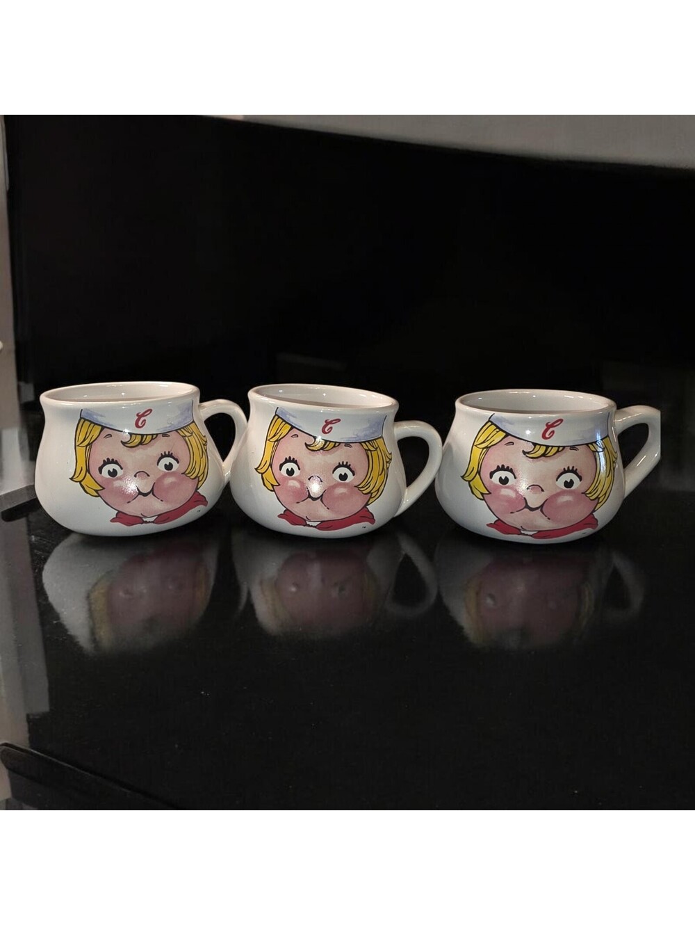 Vintage 1998 Campbells Soup Kids Mugs Set of 3 Houston Harvest Ceramic Bowls